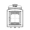 Банная чугунная печь Атмосфера Ламель до 22 м³ Жадеит перенесенный рисунок