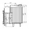 Банная чугунная печь Атмосфера Ламель до 22 м³ Жадеит перенесенный рисунок