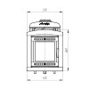 Банная чугунная печь Атмосфера с комбинированной облицовкой до 22 м³