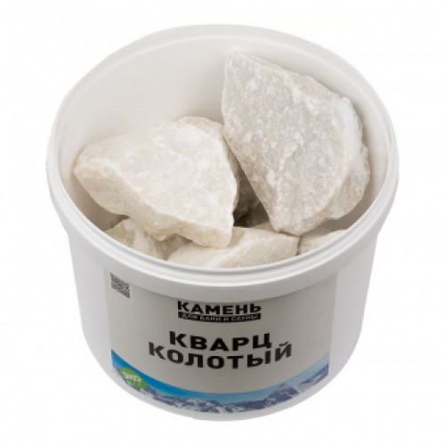 Кварц колотый для бани и сауны (фракция 60-150 мм), 15кг