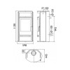 Печь-камин ABX Polar 6 (бразильский песчаник)