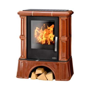 Кафельная печь-камин ABX Bavaria KI (кафельный цоколь, допуск воздуха извне) с теплообменником (6,9 кВт в воду)