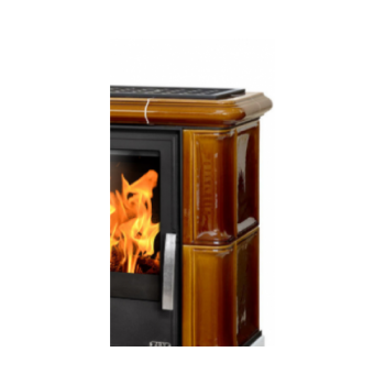 Кафельная печь-камин ABX Bavaria KI (кафельный цоколь, вставка комбо, допуск воздуха извне)