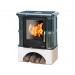 Кафельная печь-камин ABX Bavaria KI (вставка комбо, прямой цоколь, допуск воздуха извне)