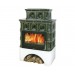 Кафельная печь-камин ABX Karelie (белый цоколь) с теплообменником (10 кВт в воду)
