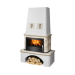Кафельная печь-камин ABX Laponie II P OX (вставка стальная)