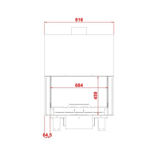 Каминная топка Axis KW80 Simple Face