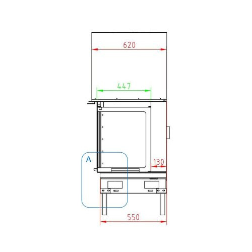 Каминная топка Axis F 900 right lateral glass