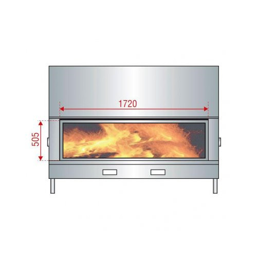 Каминная топка Axis H 1600 XXL WS Black BG3