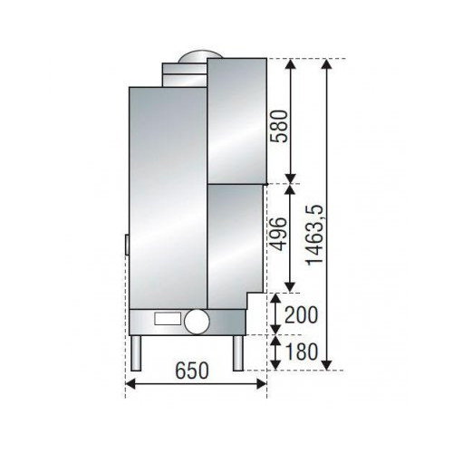 Каминная топка Axis H 1600 XXL WS Black BG3