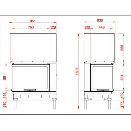 Каминная топка Axis AX-VLG 900 PC-C VP