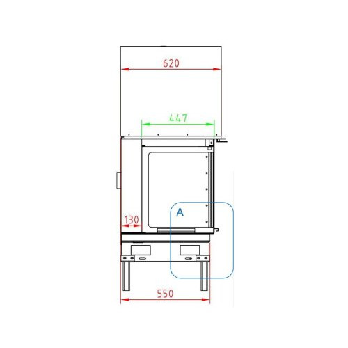 Каминная топка Axis F 900 left lateral glass