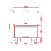 Каминная топка Axis KW 100 double face BN1