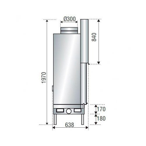 Каминная топка Axis F 1600 simple face BN3