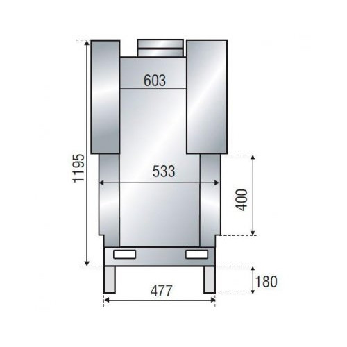 Каминная топка Axis H 1000 double face