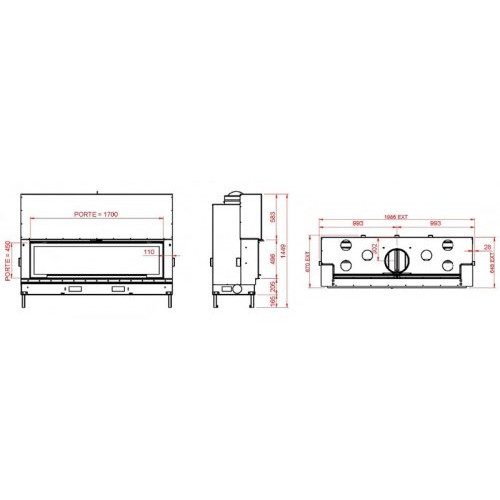 Каминная топка Axis AX-H 1600 XXL WS