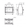 Топка ECT Double 70x51/C 13 кВт, 700/510, туннель, футеровка чугун