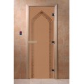 Дверь Арка бронза матовая с рисунком