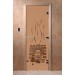 Дверь Банька бронза матовая с рисунком