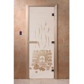 Дверь Банька сатин  с рисунком