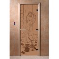 Дверь Дженифер бронза матовая  с рисунком