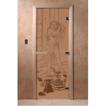 Дверь Дженифер бронза матовая  с рисунком