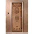 Дверь Египет бронза матовая  с рисунком