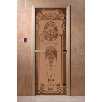 Дверь Египет бронза матовая  с рисунком