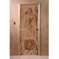 Дверь Горячий пар бронза матовая  с рисунком