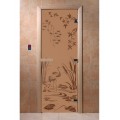 Дверь Камышовый рай бронза матовая  с рисунком