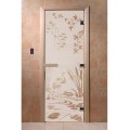 Дверь Камышовый рай сатин  с рисунком