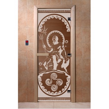 Дверь Посейдон бронза  с рисунком