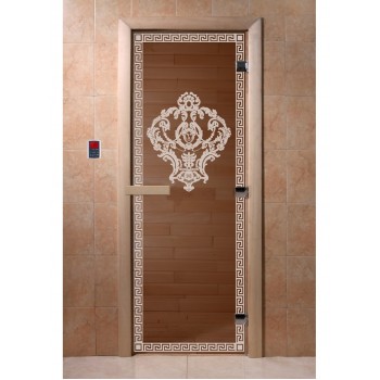 Дверь Версаче бронза  с рисунком