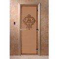 Дверь Версаче бронза матовая  с рисунком