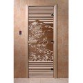 Дверь Япония бронза  с рисунком