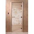 Дверь Япония сатин  с рисунком