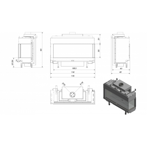 Газовая топка LEO/P/100/G20 (магистральный газ) (10 кВт)