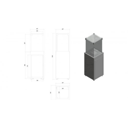 Газовый обогреватель (уличный) PATIO/M/G31/37MBAR/S - сталь, с ручным управлением (8,2 кВт)