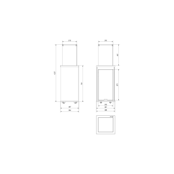 Газовый обогреватель (уличный) PATIO/MINI/M/G30/37MBAR/CZ- черное стекло, с ручным упр. (8,2кВт)