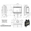 Каминная топка стальная BLANKA/670/570/L/BS (угловое стекло слева) (12 кВт)