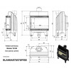 Каминная топка стальная Blanka 670/570/P/BS (угловое стекло справа) (12 кВт)