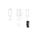 Печь-камин KOZA/AB/S/N/O/DR/KAFEL/CZARNY (сталь, кафель черный, поворотная) (8 кВт)