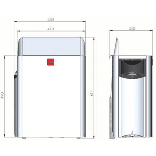 Электрическая печь Harvia The Wall SW45E, без пульта