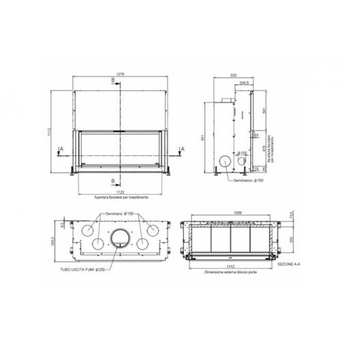 Каминная топка MCZ Forma 115 прямое стекло 