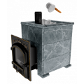 Премиальная банная печь Сибирь-25 (дверка 545х545) в облицовке Оптима талькомагнезит