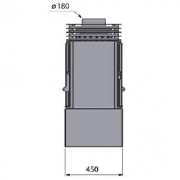 Печь LCI 9 GFLR Stove, два боковых стекла (Liseo Castiron)