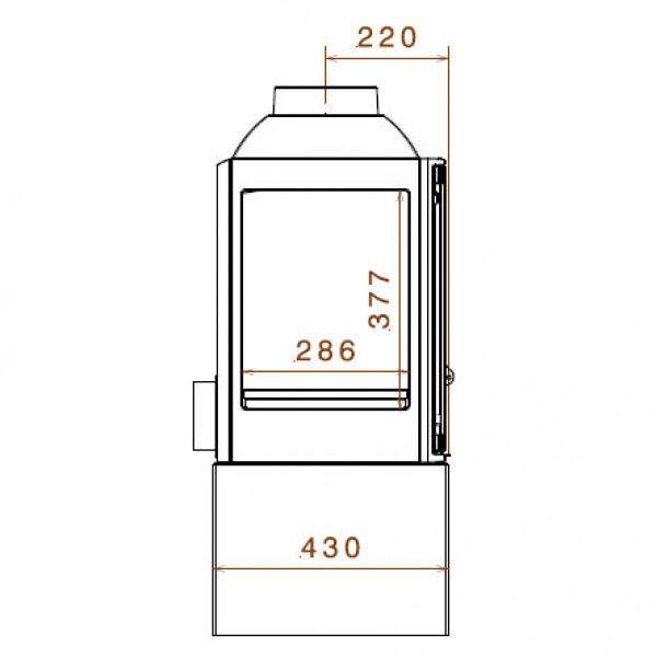 Печь LCI 5 GFR Stove, стекло справа (Liseo Castiron)
