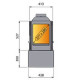 Печь LCI 5 GDFs Stove, двусторонняя, стекло справа (Liseo Castiron)