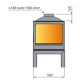 Печь LCI 5 GDFs Stove, двусторонняя, стекло справа (Liseo Castiron)