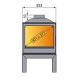 Печь LCI 5 GDFs Stove, двусторонняя, стекло справа (Liseo Castiron)